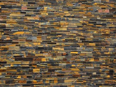 Μπλε κίτρινο τίγρης μάτια αχάτη πλάκα