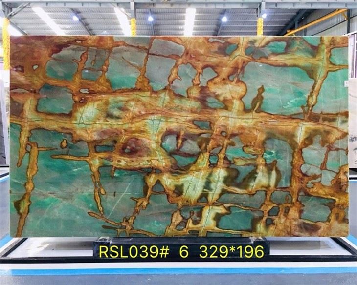 Verde Aurora Quartzite Slabs